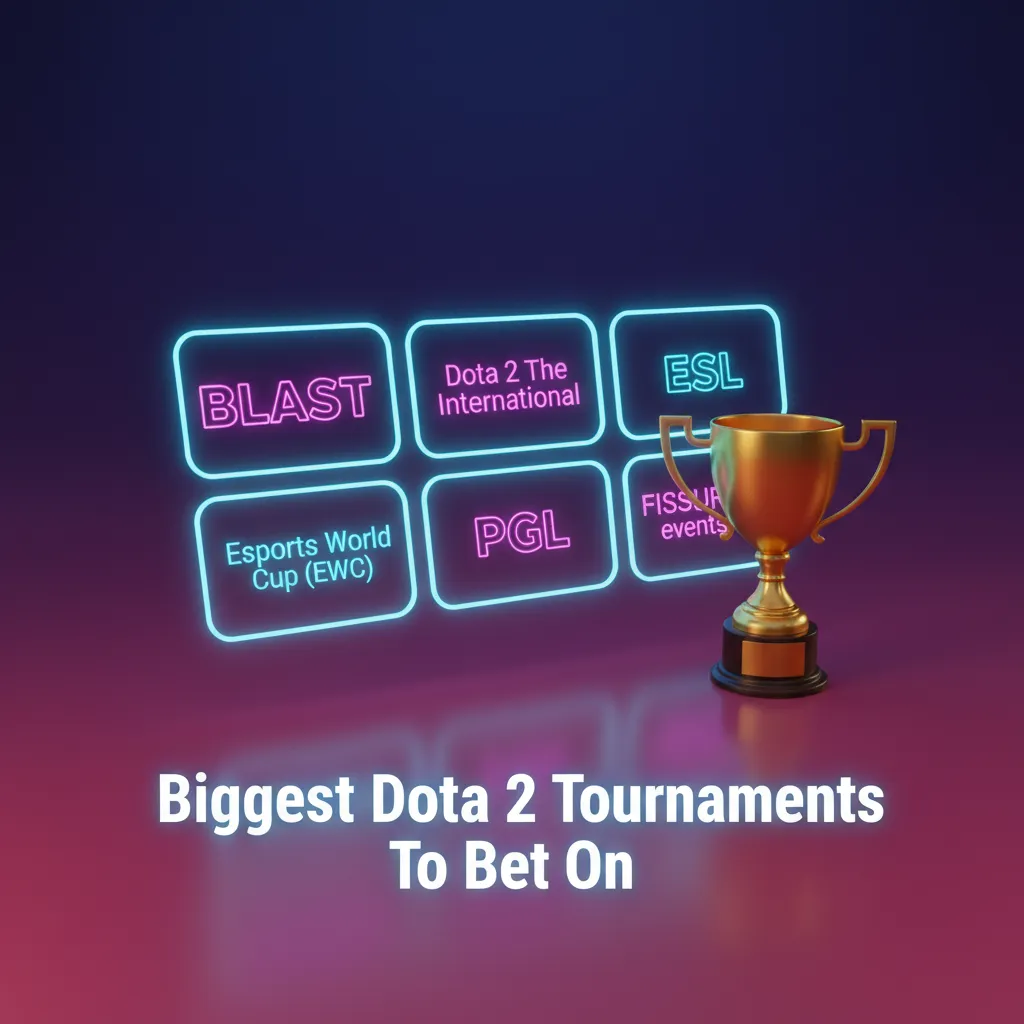 Top Dota 2 tournaments to bet on: The International, ESL One, PGL, BLAST, Esports World Cup, FISSURE, plus qualifiers.