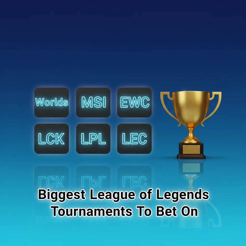 League of Legends tournaments—Worlds, MSI, EWC, LCK, LPL, LEC—with futures and live odds.
