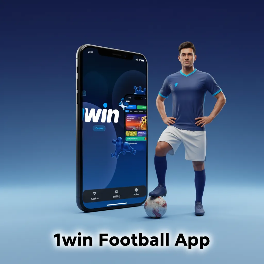 1win Football App interface with football fixtures, odds comparison, live scores, and betslip on a smartphone.