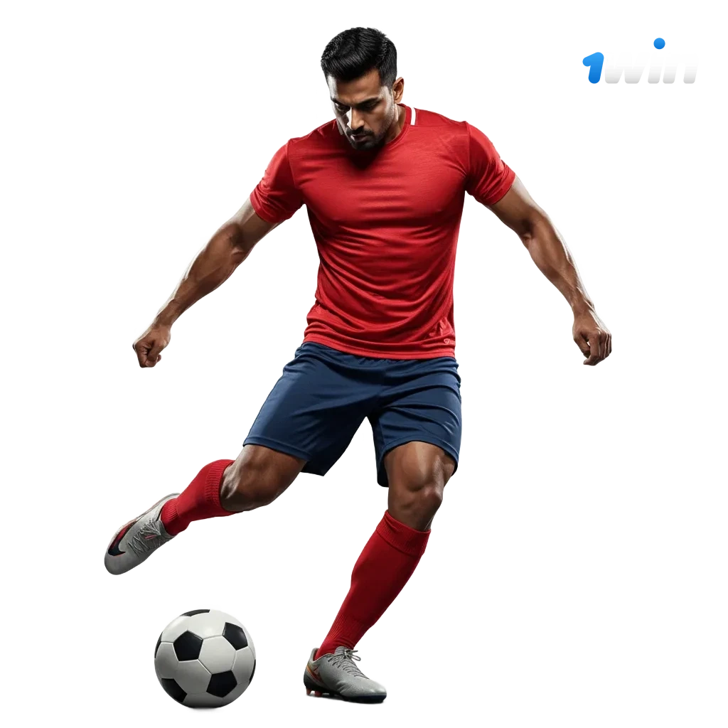 1win football betting app in India showing live odds, leagues, and a 500% welcome bonus up to ₹75,000.