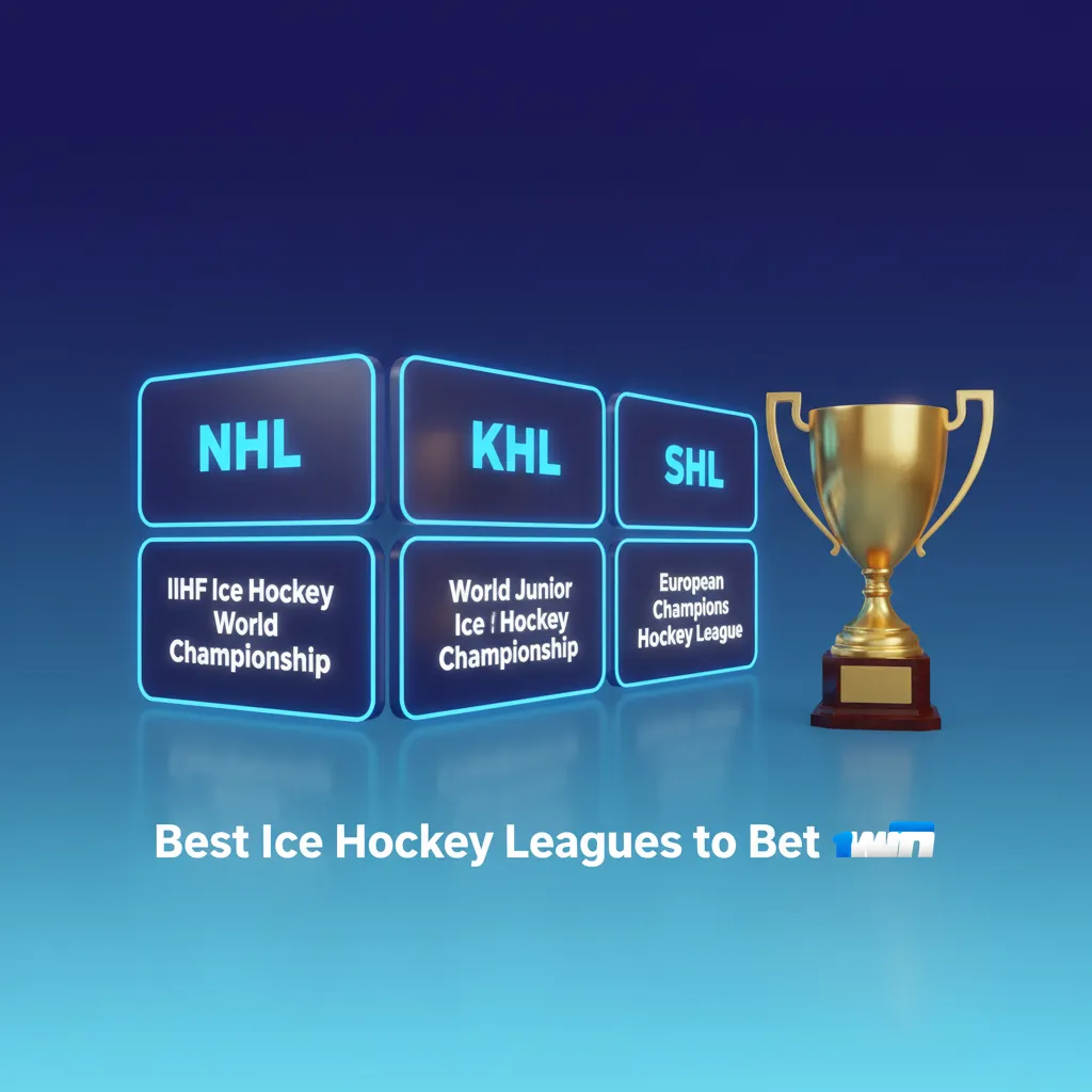Best ice hockey leagues to bet on at 1win: NHL, KHL, IIHF, SHL, Liiga, AHL, CHL; live and pre-match odds