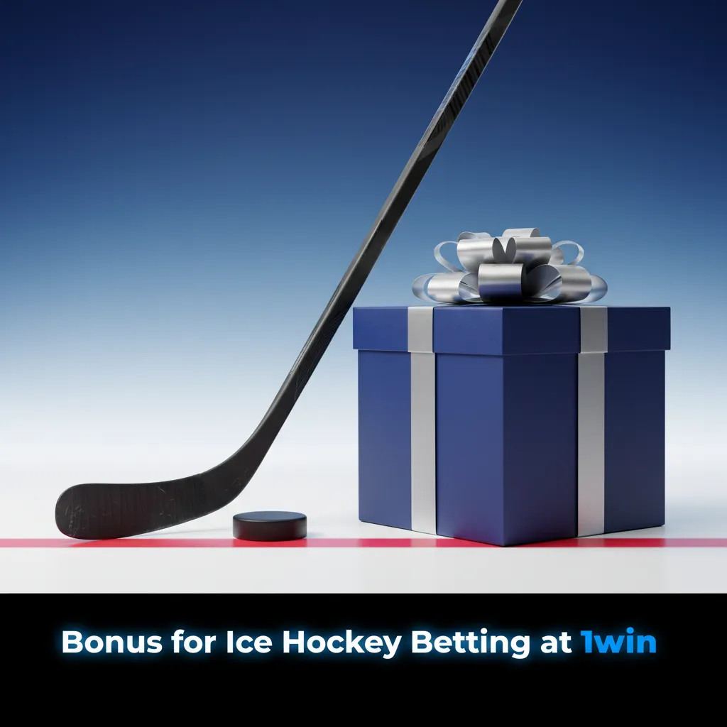 1win ice hockey bonus banner: 100% match up to ₹10,000; deposit ₹2,000, get ₹2,000.