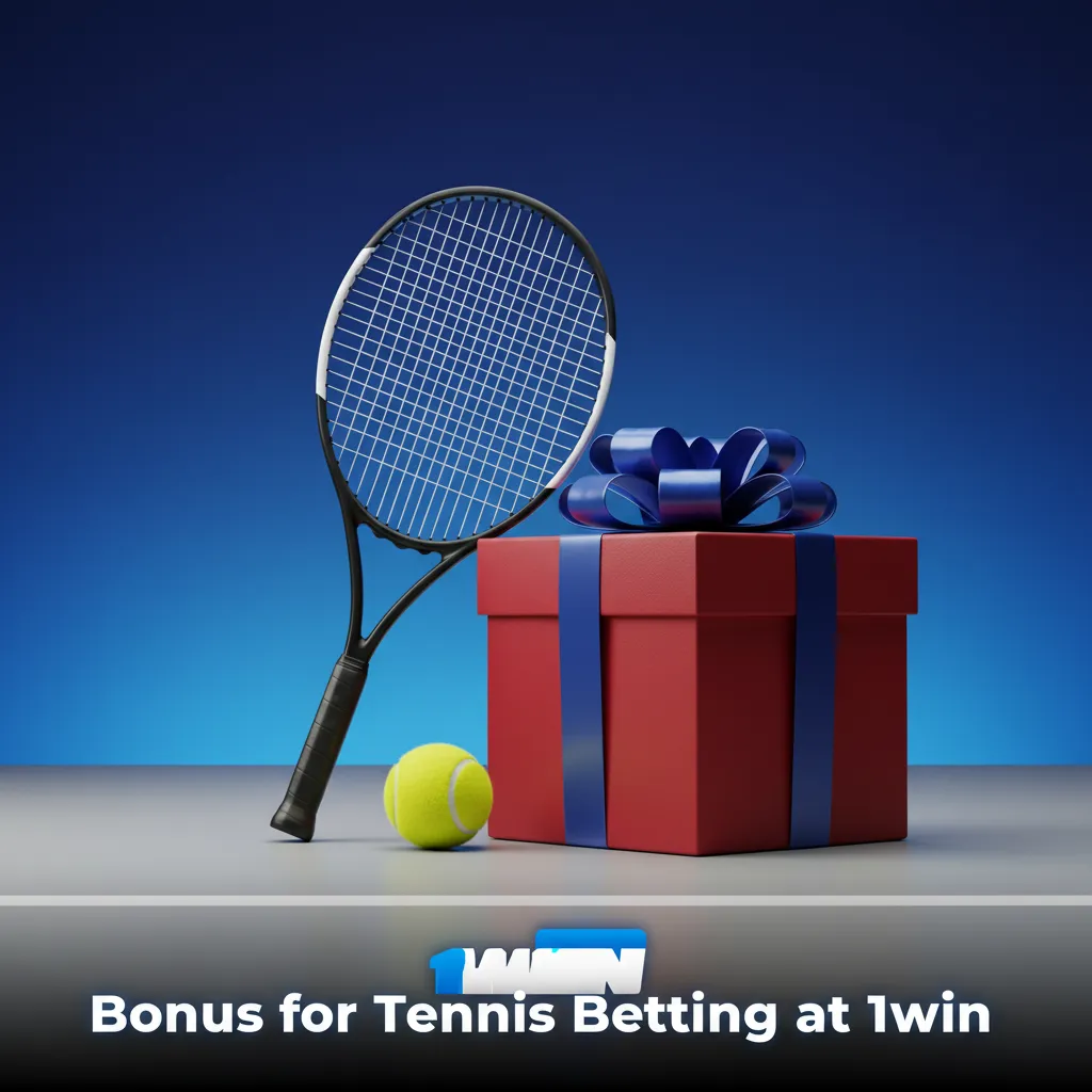 1win tennis betting bonus banner: first deposit match in INR; opt-in, min odds, wagering and expiry rules apply.