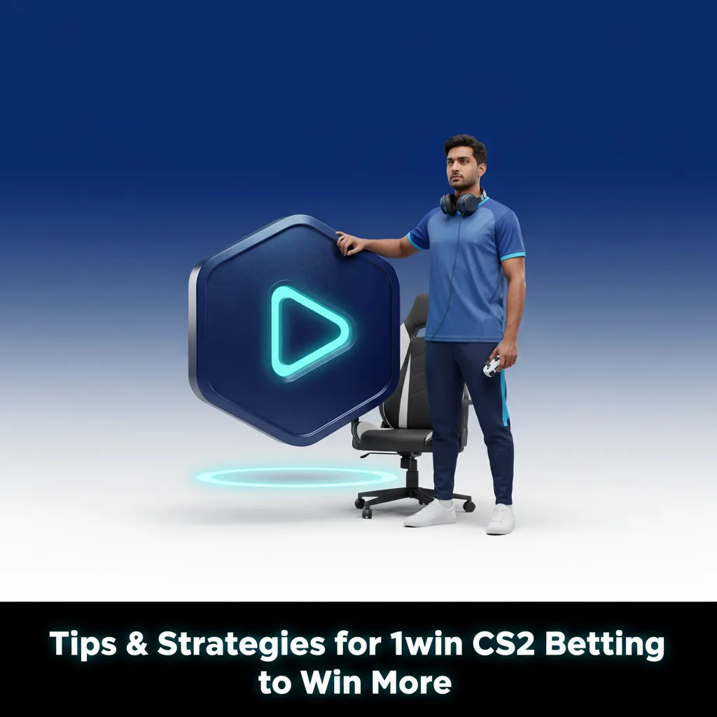 1win CS2 betting tips infographic—bankroll 1–3%, map pools, roster form, live value, line shopping; bet responsibly.