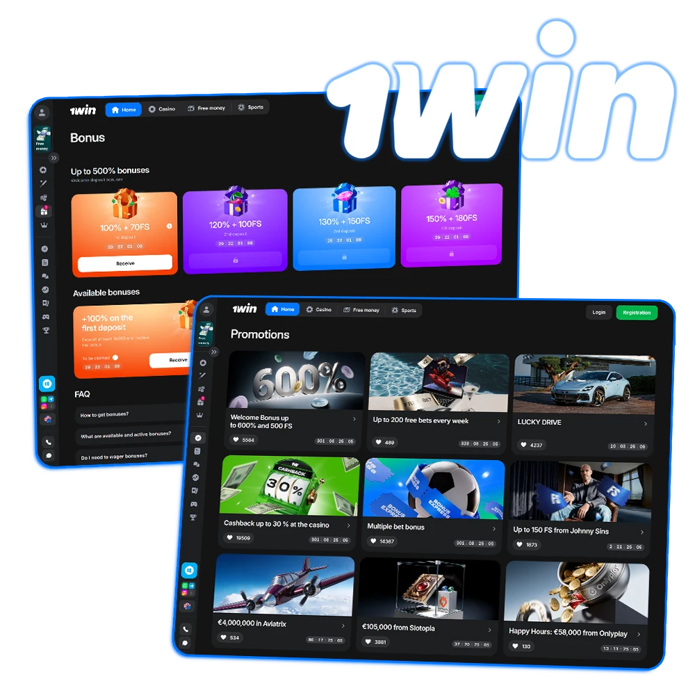 Claim your 1win bonuses and start winning on the official website.