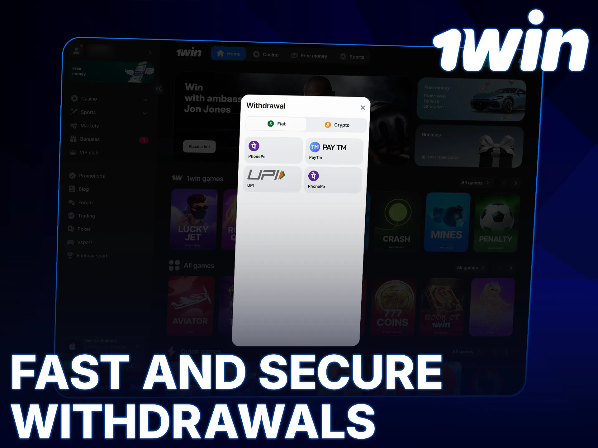 Benefit from fast and secure cricket winning withdrawals at 1win.