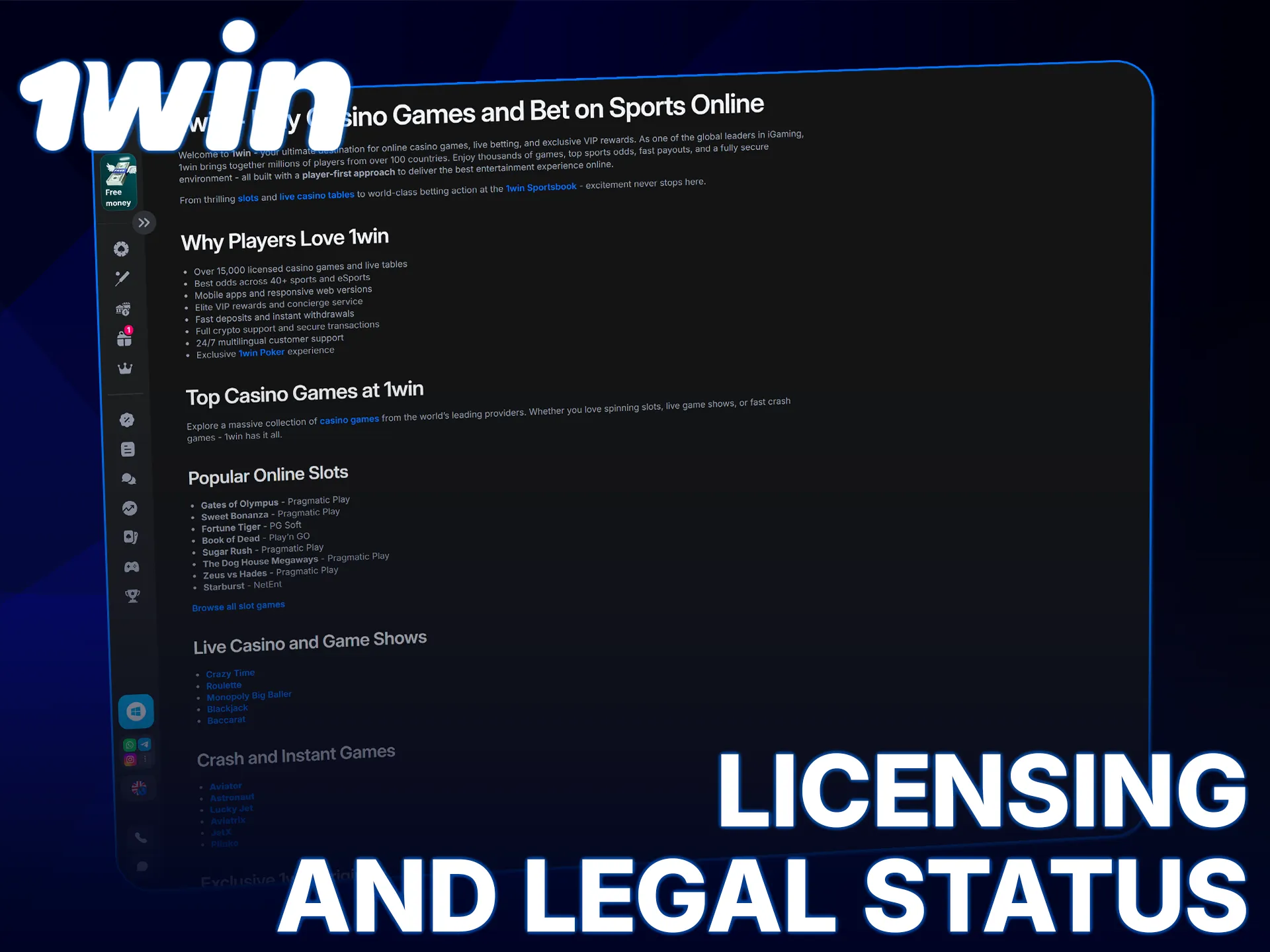 Check the 1win cricket licensing and legal status for Indian users.