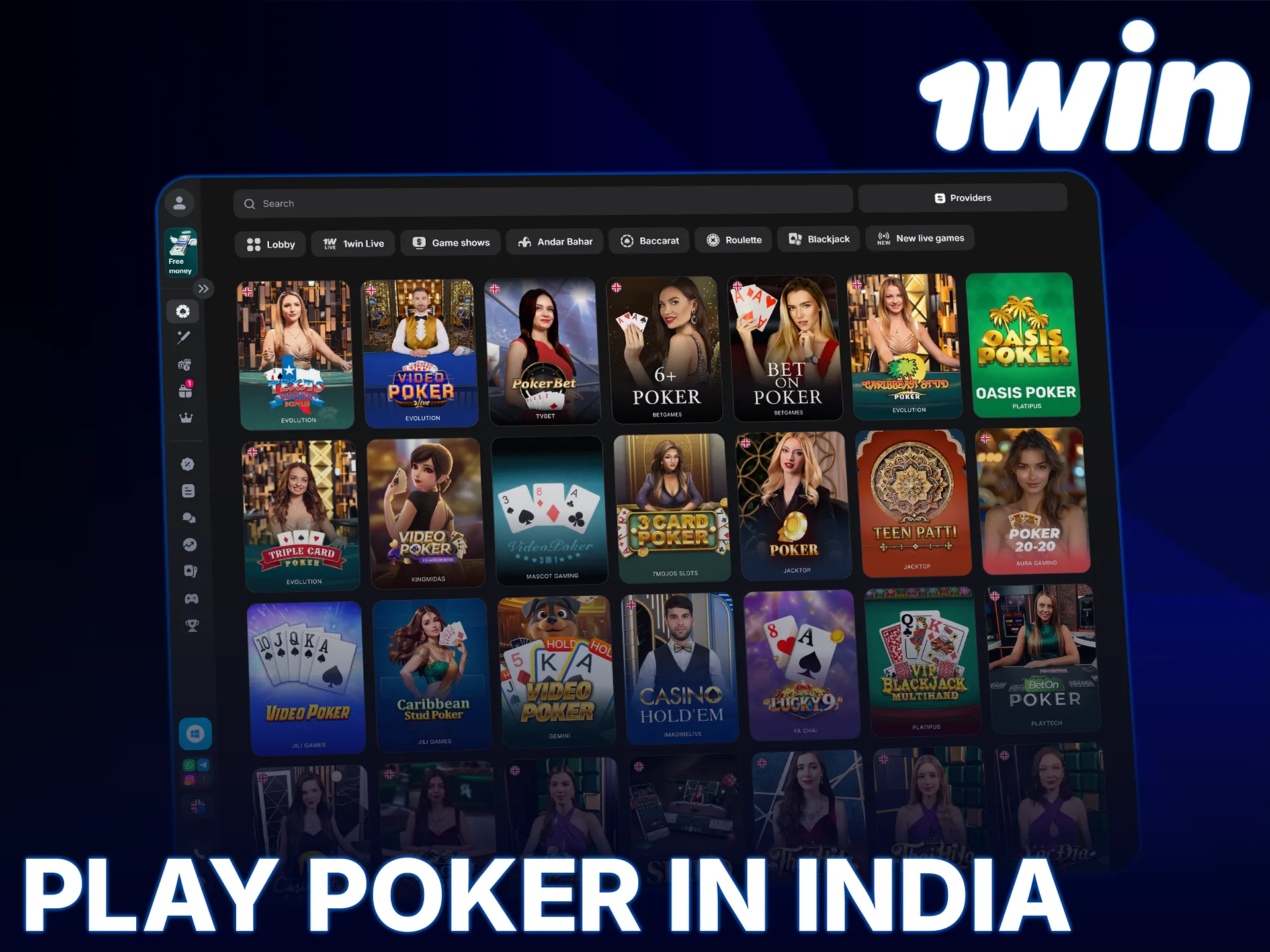 Join 1win Poker tables in India to showcase your card skills.