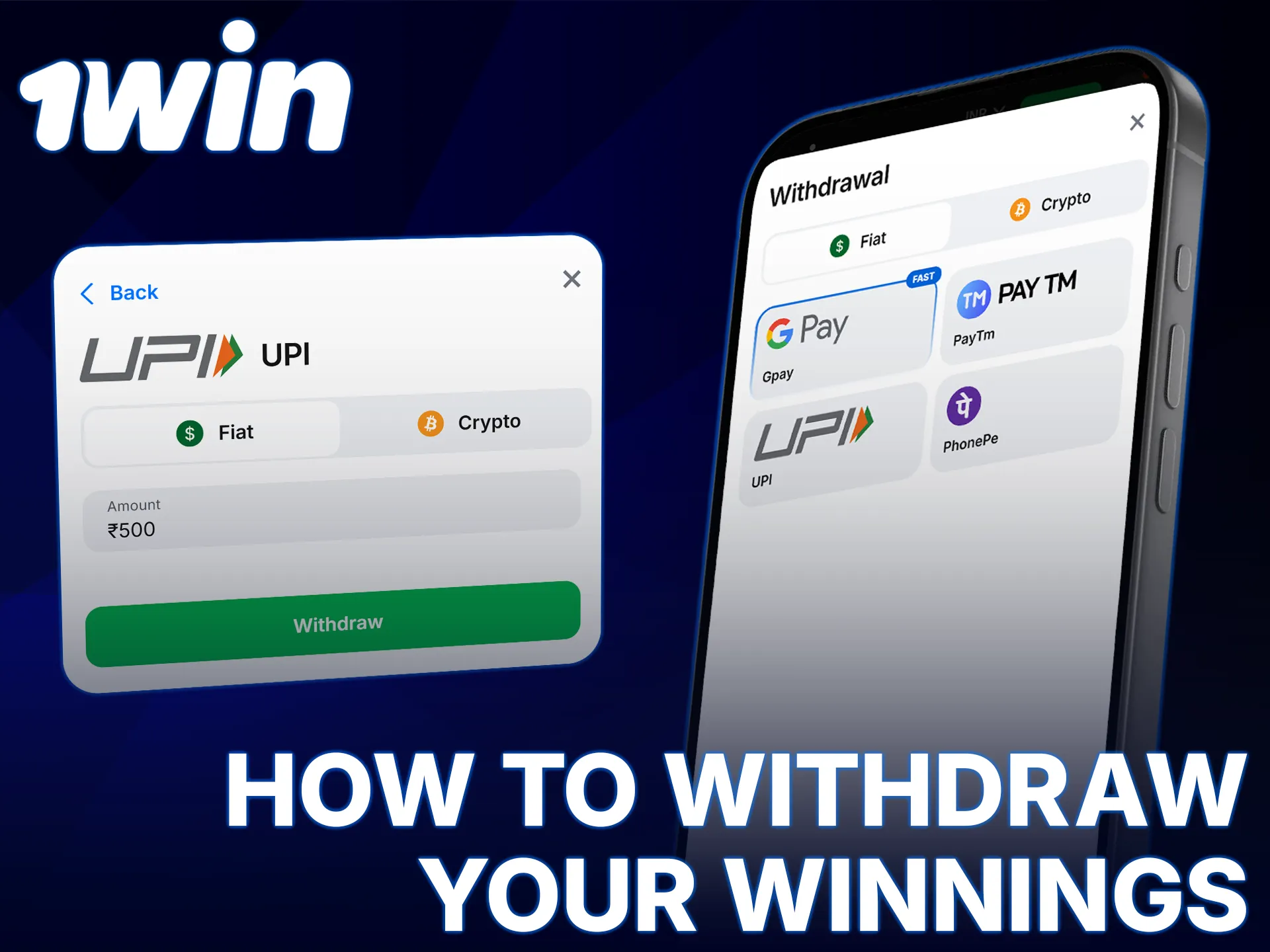 Withdraw your winnings quickly through the 1win iOS App.