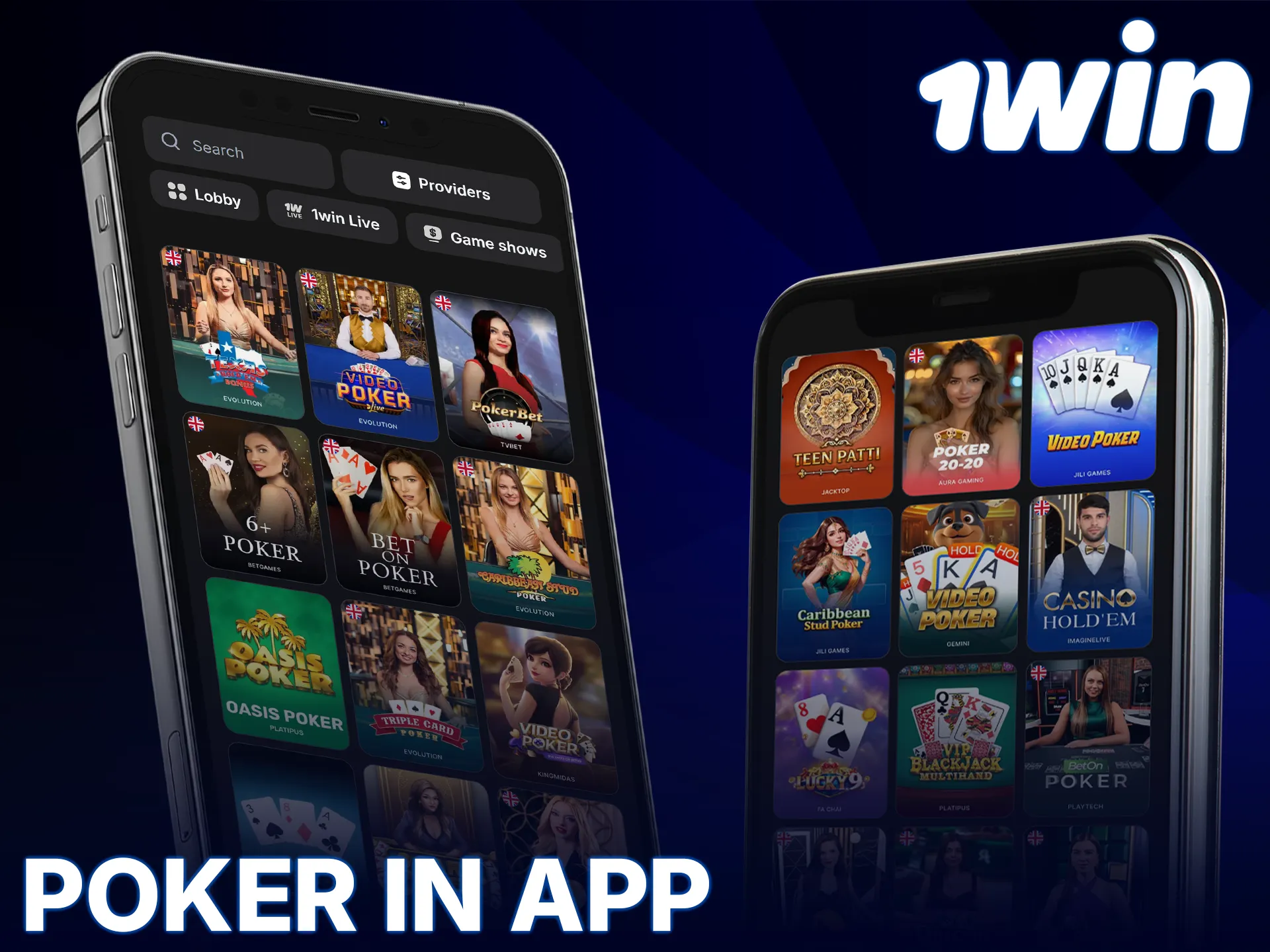 Join competitive poker tables directly through the 1win iOS App.