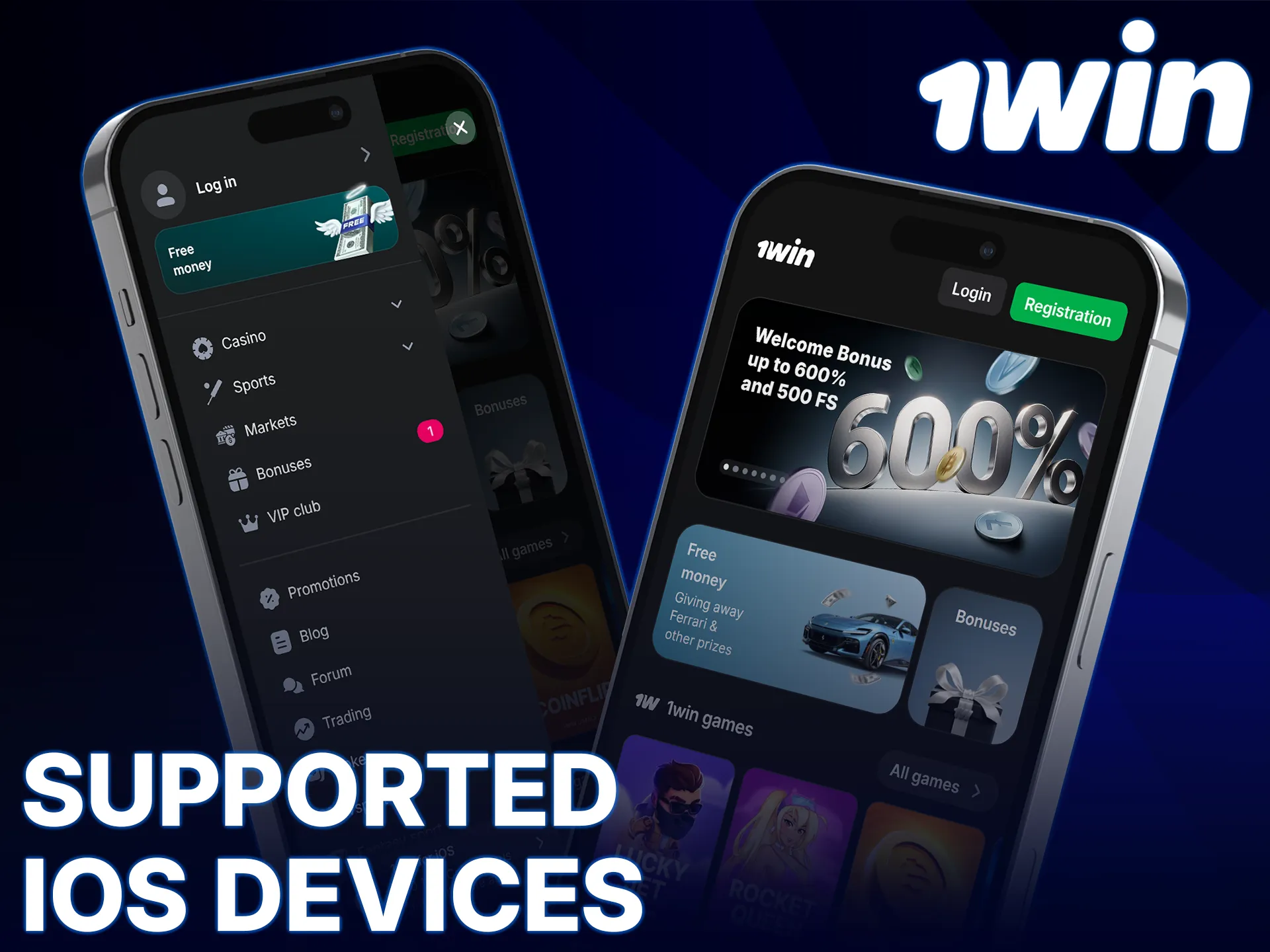 Check the list of supported iOS devices for the 1win App.