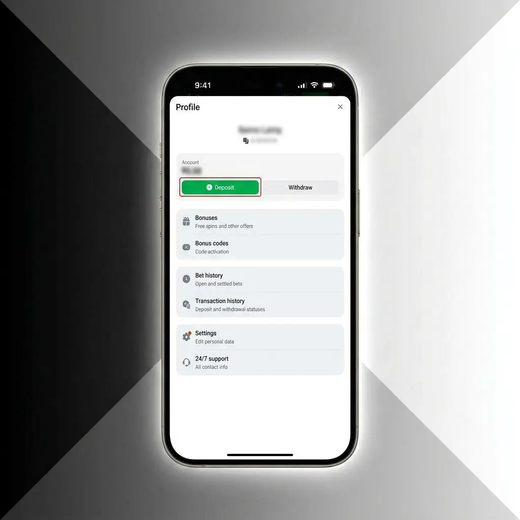 Step-by-step guide showing how Indian players deposit funds on 1win using UPI, Paytm, or cards