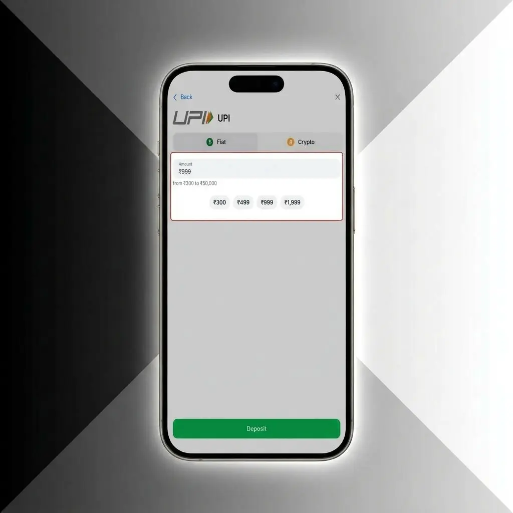 Step-by-step guide showing how to deposit funds on 1win using UPI, Paytm, or cards for Indian players