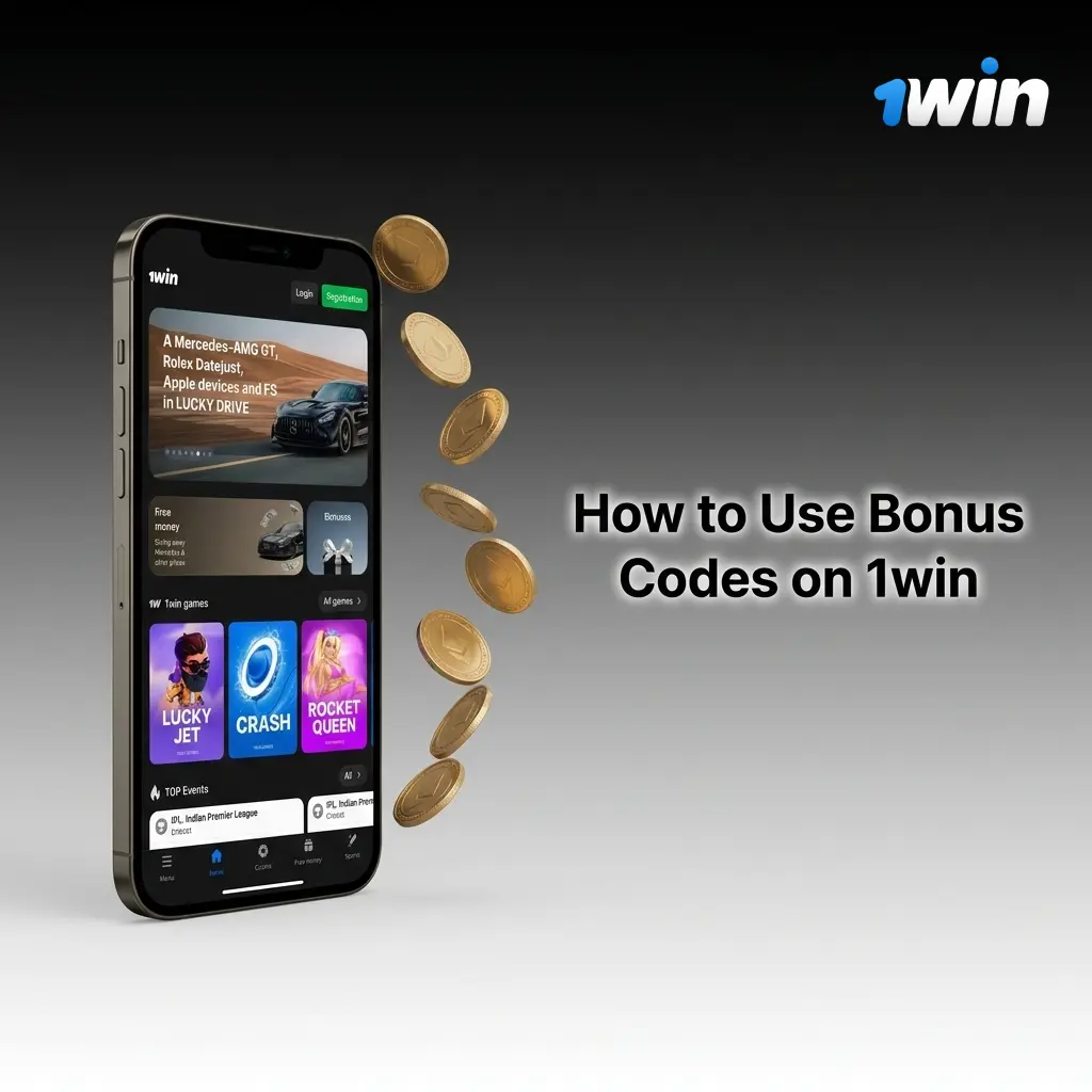 Step-by-step guide showing how to enter and redeem a 1win bonus code during deposit for extra match bonus or free spins.