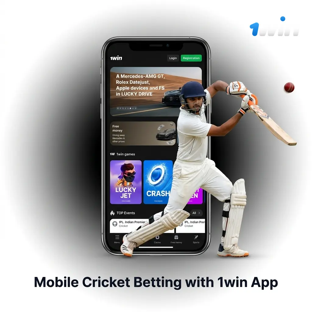 1win app for mobile cricket betting: live scores, cash out, and bet slips synced across Android and iOS devices.